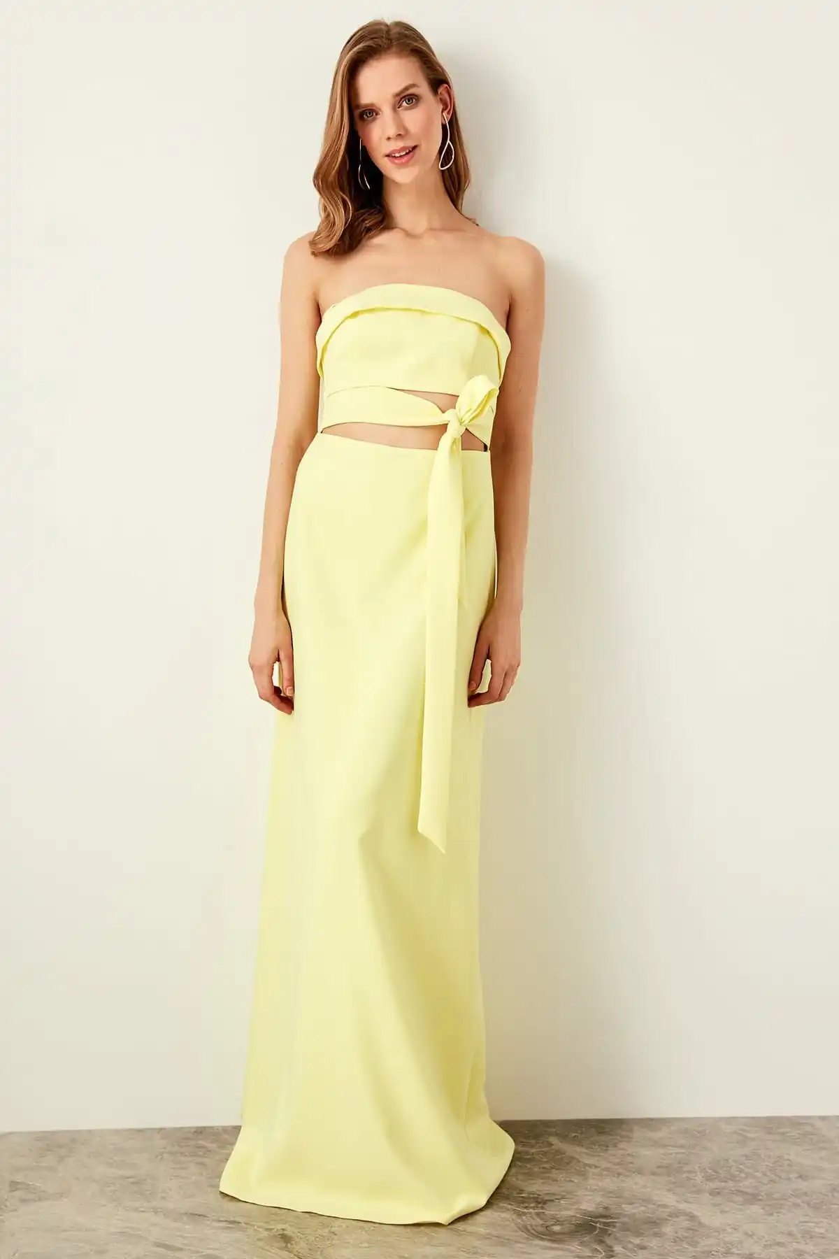 Trendyol вечернее платье с поясом TPRSS19BB0297|Вечерние платья| |