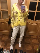 Sweaters Cardigans Checkered Plaid Colorfaith Korean Fashionable Women's Knitwears Buttons