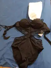 Backless Swimwear Bathing-Suit Monokini Push-Up Andzhelika Sexy Ladies Mesh Patchwork