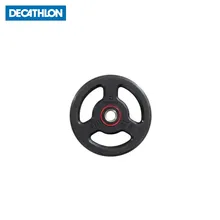 ОБРЕЗИНЕННЫЙ ДИСК С РУКОЯТКАМИ 28 ММ, 5 КГ ДЛЯ СИЛОВЫХ УПРАЖНЕНИЙ DOMYOS. Decathlon