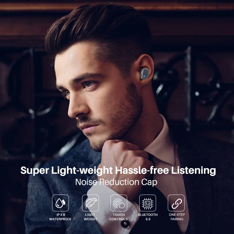 TOZO-auriculares inalámbricos T12 con Bluetooth, dispositivo de audio con  sonido Premium, táctil inteligente, pantalla Digital LED, 48H de  reproducción para deportes - AliExpress