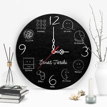 

Personalized Art History Design Wooden Wall Clock (30 cm.)