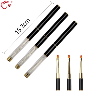 

TP 3pcs/set Nail Art Brush Acrylic UV Gel Polish Apply Painting French 3D Flower Drawing Manicure Pedicure Decor Brushes Pen Kit