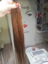 QHP pelo recto máquina Remy extensiones de cabello 50 unids/set queratina recta inclino el cabello humano