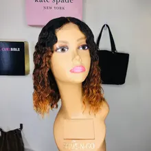 Peluca de pelo humano con corte Bob brasileño de ondas profundas cabello Natural SVT Remy, peluca con malla frontal con pelo de bebé