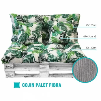 

Back cushion pallet set 4 Pieces, include Up Seat and Respaldo, Ideal for Garden, Terrace, courtyard balcony,