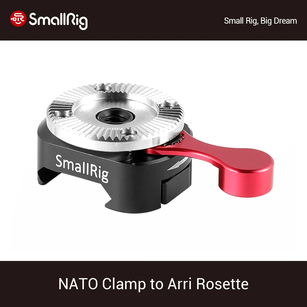 

SmallRig Quick Release NATO Clamp to Arri Rosette Mount For DSLR Camera Side Handle Grip NATO Rail Camera Rig- 2046