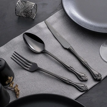 

LALEZAR Titanum Fork Spoon Flatware set 36 Pieces (6 Persons set) - Cutlery