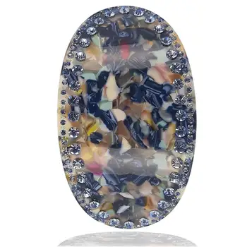 

Заколка автомат мраморная цвет синий со стразами Favorite Paris 40ZAK008