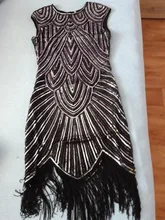 Summer Women Dress 1920s-Flapper-Dress Sequin-Fringe Party-Midi Great-Gatsby Sleeve O-Neck