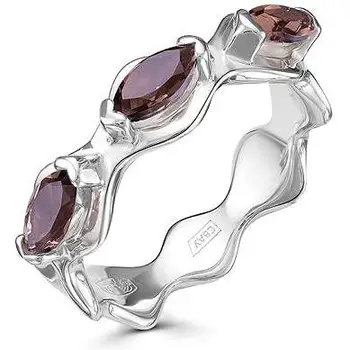 

Alcor ring with 3 раухтопазами from silver