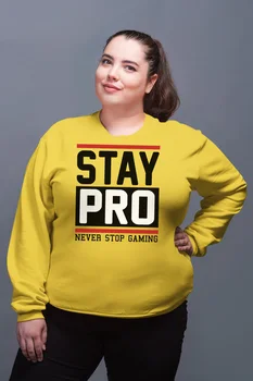 

Angemiel Wear Stay Pro Yellow Women Sweatshirts