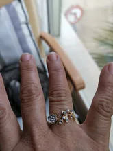 Anillo de cola ajustable para mujer y niña, accesorios de joyería con diamantes de imitación, hojas trenzadas, flores wishful, novedad, venta al por mayor