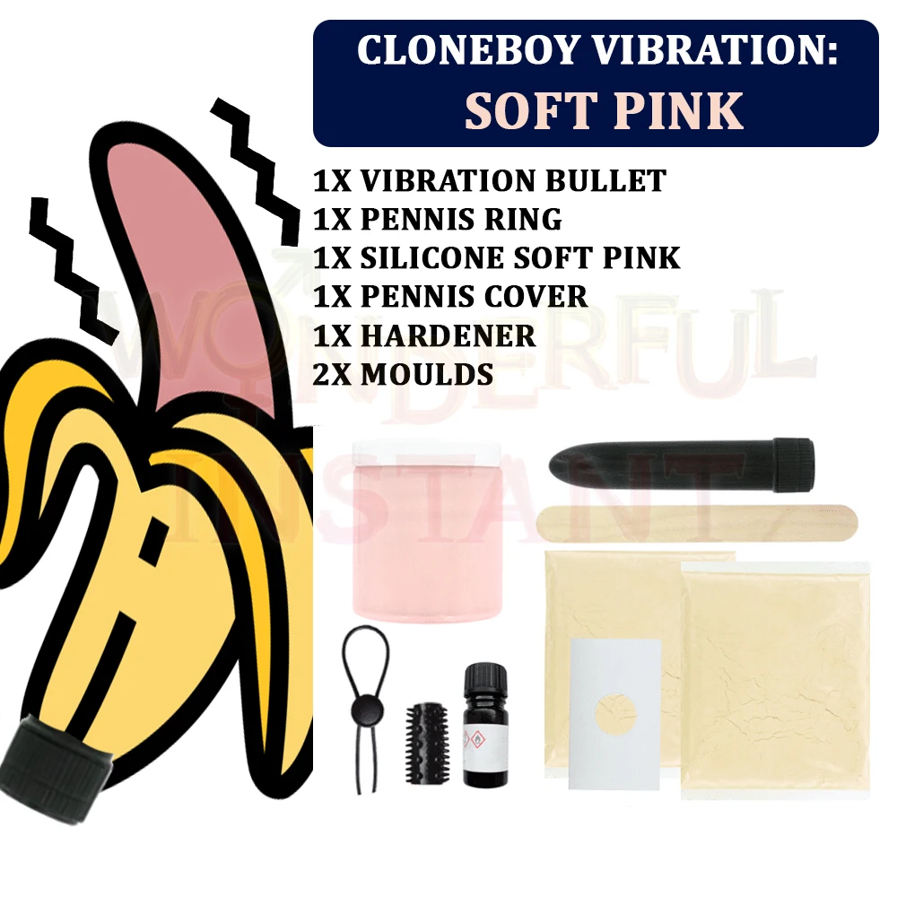 CLONEBOY Clona tu Pene Dildo Personalizado Consolador Casero Homemade Sex Toy Hecho con Silicona Medica Vibracion y Harnes Juguete Sexual a Medida de Colores Verde Rosa image