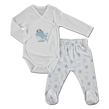 

ebebek Newborn Fashion Club Sailor Baby Boy Supreme Bodysuits Pant 2 pcs Set