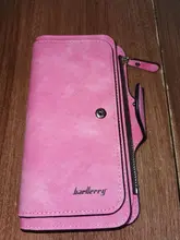 Billetera Baellerry de cuero de las mujeres de lujo tarjeta soporte embrague Casual mujeres carteras bolsillo con cremallera bolsillo Hasp cartera mujer bolso