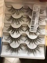 Pestañas postizas de pelo de visón sintético 3D/5D, extensiones de pestañas tupidas largas y naturales de volumen completo, utensilios de maquillaje para ojos hechos a mano, 5 pares