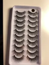 Pestañas 3D de visón, maquillaje, pestañas postizas largas naturales, extensión de pestañas llamativas, pestañas postizas hechas a mano, 10 pares