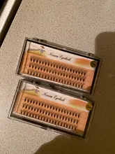 60 paquete Pestaña de visón Natural de la extensión del 3D ruso Volumen de pestañas individuales 20D de pestañas de injerto maquillaje cilios