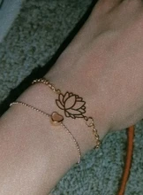Pulseras de oro de loto hueco para mujer, pulsera de Navidad, regalo de joyería, 2021