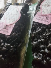 ALI ANNABELLE-Mechones de cabello 100% humano postizo Remy, pelo rizado brasileño color natural, paquetes de 1, 3 o 4 piezas