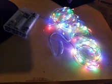 Led-Strip Garland Battery-Operated Party-Decoration Fairy Silver Christmas Wedding Copper