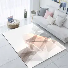 Еще коричневые белые геометрические полосы Nordec 3d печать Нескользящая микрофибра Гостиная декоративный современный моющийся коврик