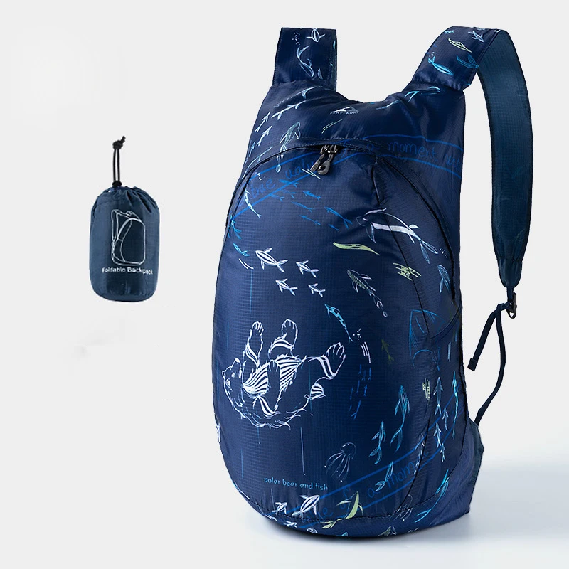 Outdoor Ultra-light Travel Portable Folding Backpack Waterproof Skin Storage Bag Mountaineering Leisure Sports Hunting |