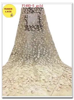 

2019 Latest Embroidered High Quality African French Lace Fabric 5Yards