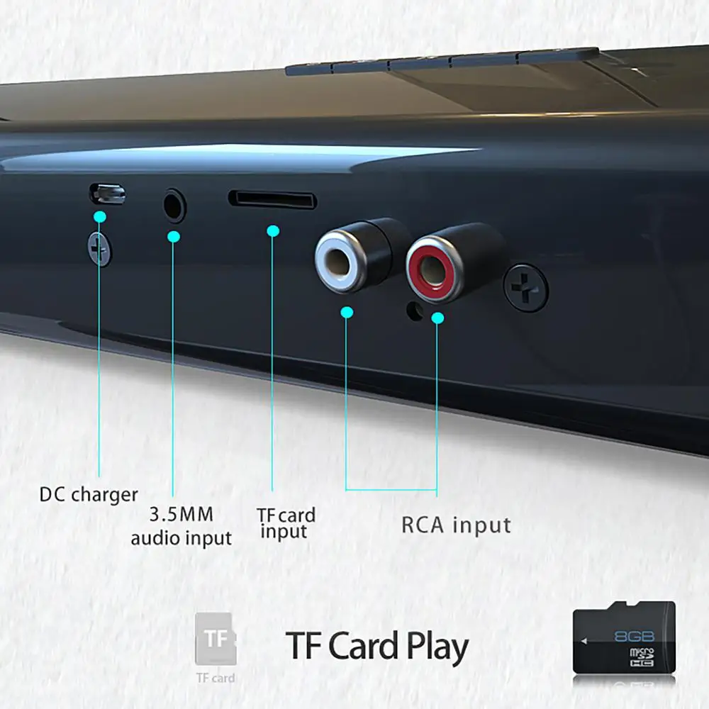 Черная звуковая панель для телевизора 20 Вт проводная и беспроводная bluetooth
