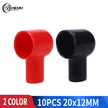 

10PCS Black Red Battery Protection Terminal Boot Round Insulating Cover 20x12MM