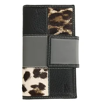 

Women's wallet in premium leather with ticket and purse compartment (16x9 cm) made in Spain