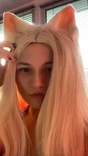 L-Email Wig Blonde Ahri Cosplay Synthetic-Hair KDA Baddest Heat-Resistant with LOL Ears