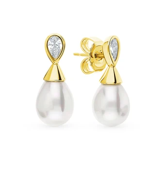 

Silver earrings with pearls sunlight sample 925