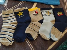 Miaoyoutong-Calcetines de algodón para niños y bebés, calcetín de dibujos animados, para Año Nuevo, 5 par/lote