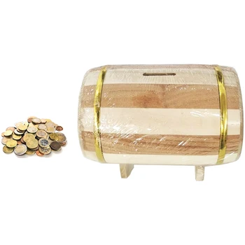 

Wooden piggy bank