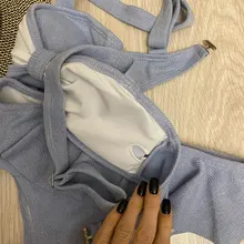 Female Swimsuit Bikini-Set Two-Pieces Ruffled Women V2764 Mid-Waist-Bather Lady New