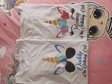 Ropa a juego familiar para padre, madre, hija, hijo y niña, camiseta de unicornio de cumpleaños, camisetas divertidas de fiesta de aspecto familiar de verano, 1 ud.