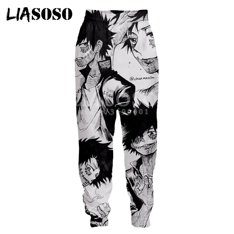 4 LIASOSO, 3d принт, унисекс, спортивные штаны, аниме, комиксы Todoroki Shouto, забавные мордочки, повседневные тренировочные штаны, крутые штаны для бега, X2792 - Цвет: 4