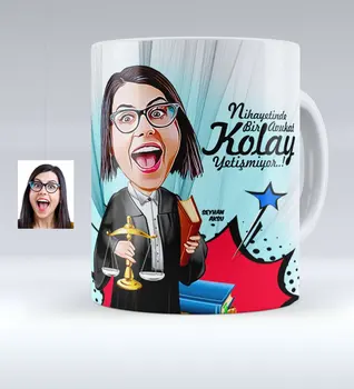 

Personalized Women 'S Attorney Caricature Of White Mug cup-2