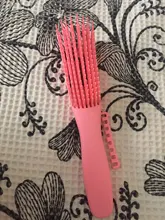 Desenredante de plástico, cepillo de pelo de masaje en el cuero cabelludo Detangler rizado mojado peine de cuidado de la salud de la mujer reducir la fatiga cepillo herramientas