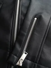 Jacket Coat Fitaylor Faux-Leather Loose Outwear Casual PU Sashes Black Tops Bf-Style