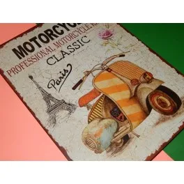 

Poster sheet SCOOTER Vintage decor plate for room wall, lounge, bar, garage