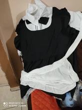 Maid Cosplay Costume Outfit Blocked Pinafore Short-Sleeves Lolita-Dress Halloween Girls