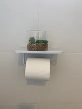 Bathroom Hardware Paper-Holder Phone-Rack Toilet-Shelf Aluminum White/black Space