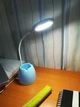 Pen-Holder Desk-Lamp Book Read-Light Dimming Bedside Home-Decor Pink Eye-Protect Touch