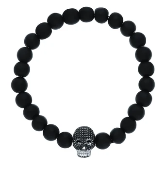 

Silver Bracelet with onyx and cubic zirconia sunlight sample 925