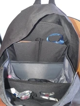 Organizador de viaje, mochila con forro, bolsa de inserción, compartimiento, clasificación, embalaje, cubos, bolso de almacenamiento, accesorios de viaje