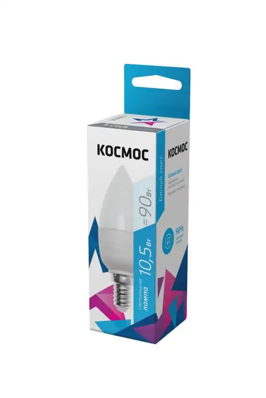 Лампа светодиодная CN 10.5Вт 220В E14 4500К Космос LkecLED10.5wCNE1445 5 шт |