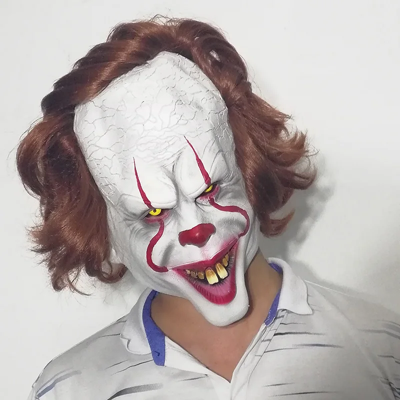 Маска Джокера на Хэллоуин Стивен Кингс это пеннивайз ужас клоуна маска Хэллоуин косплей костюм реквизит